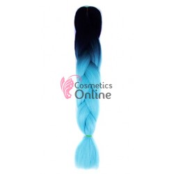 Coada de par afro impletita de  60 cm Premium 226 - Brunet-Blue Sky  B79